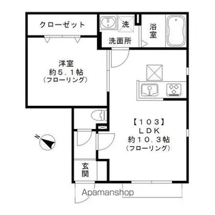 フォンターナ旭丘【1階】の間取り
