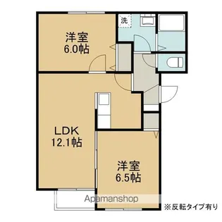 かくぼウエストヒルズA【2階】の間取り