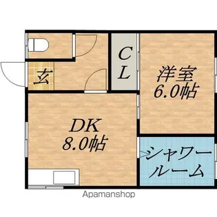 眞鶴荘【105号室】の間取り