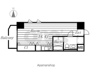 1Rの間取り画像