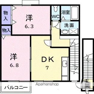 セピアコート宮浦【2階】の間取り
