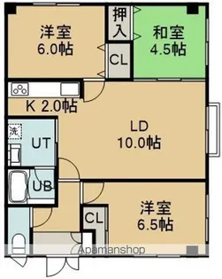 ルミネ上湯川(ルミネカミユノカワ)【1階】の間取り
