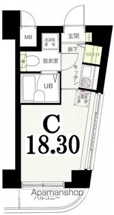 グリフィン横浜・アクティ【803号室】の間取り