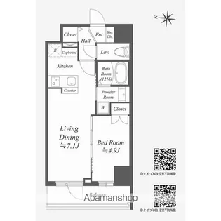 ALPHA PRIME東陽町【4階】の間取り