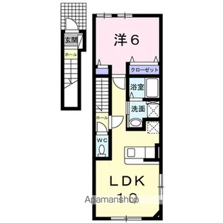 ジラソーレ栄町2【2階】の間取り