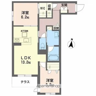 シャーメゾン クレスティーク【2階】の間取り