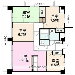4LDKの間取り画像