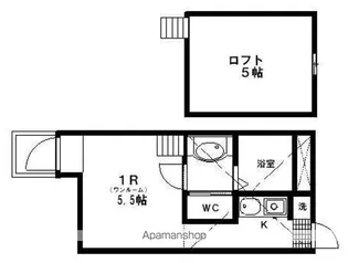 Uーソニア【207号室】の間取り