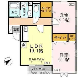 エスポワール 三番館【2階】の間取り