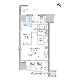 デュオフラッツ池尻大橋【2階】の間取り