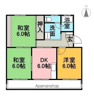 カーサエスペランサ【203号室】の間取り