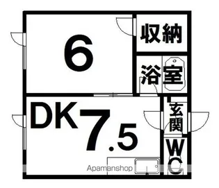 イトーコーポB棟【1階】の間取り