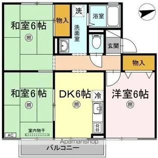 サリネージュ山手 EF棟 E棟【2階】の間取り