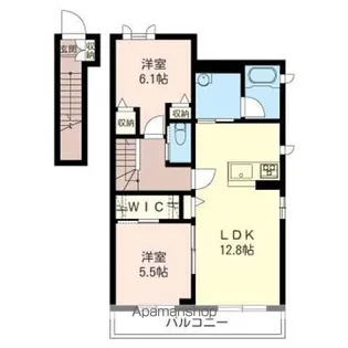 メルヴェーユ【202号室】の間取り