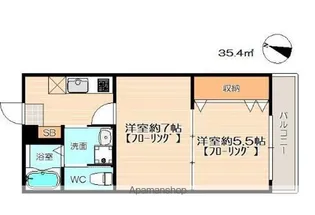 ルイズ・アモーレ【2階】の間取り