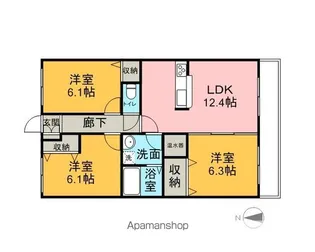 ブレインマンション堀口【305号室】の間取り