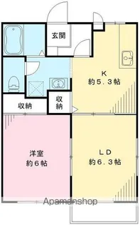 サウザンコート【201号室号室】の間取り