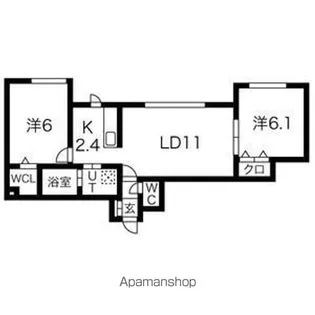 ヴァンベール羊ヶ丘【1階】の間取り