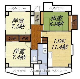 シャレシュエット【3階】の間取り