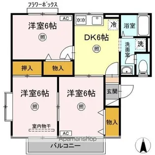 レーベンハイム【1階】の間取り