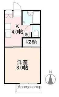 アルベール屋島【A102号室】の間取り