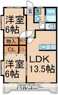 ハイツ多摩【201号室】の間取り