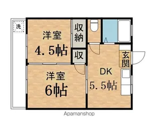 英進ハイツ【201号室】の間取り