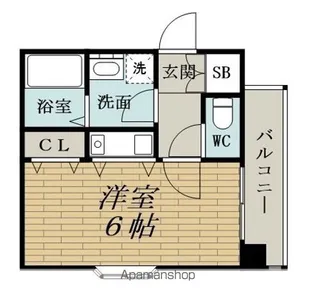 C.WING【808号室】の間取り