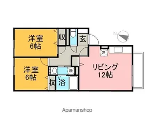 プレストンズ伍番館【2階】の間取り