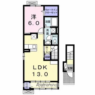 フォンテーヌⅢ C【2階】の間取り