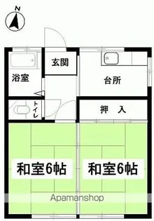 明風荘【5号室】の間取り