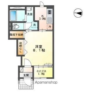 エスポワール六丁の目【1階】の間取り