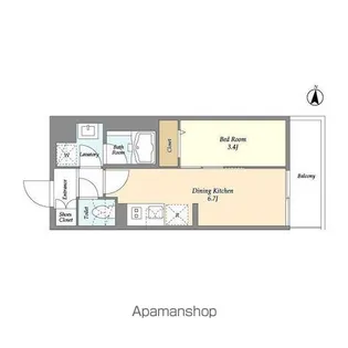 グランカーサ菊川【2階】の間取り