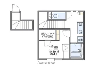 レオパレス八田【2階】の間取り