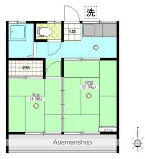 芝ハイツ【BB号室】の間取り