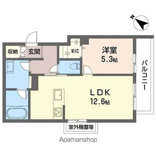 シャーメゾンマーレ竹下【303号室】の間取り