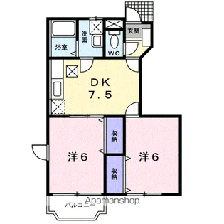 MERUROSE Ⅰ【1階】の間取り