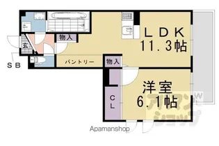 アリビオ向日町【A-101号室】の間取り