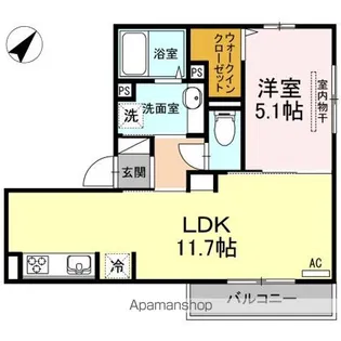 サンフィットハイツ 十二号館【2階】の間取り