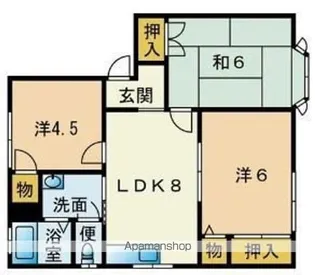 フローラル須恵【B201号室】の間取り