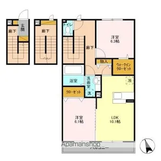 スイートショコラ【3階】の間取り