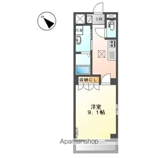 グリーングラス弐番館【101号室】の間取り