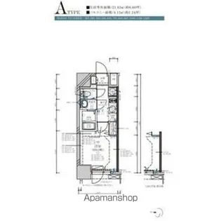 ディアレイシャス名古屋大須通【6階】の間取り