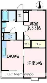 リバーヒル【1階】の間取り