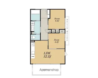 O・Hプラザアウル【804号室】の間取り