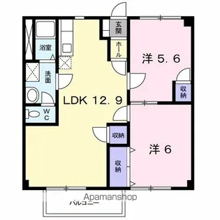 クレセントA【2階】の間取り