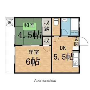 コーポ八木【2階】の間取り