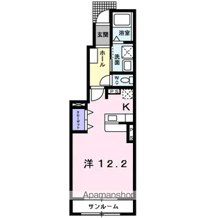 セシル【1階】の間取り