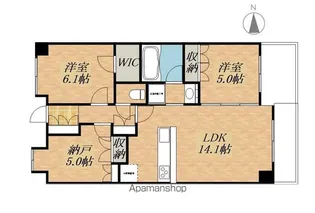 シャリエ大津中央スクエアクロス【-号室】の間取り