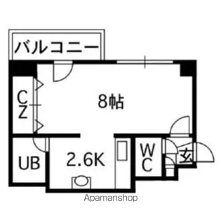 サンライト南5条【3階】の間取り